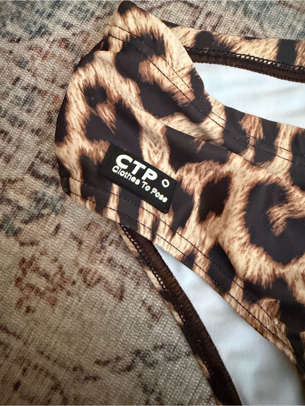 CTP Leopard Print Men’s Swim Board Shorts - Brown